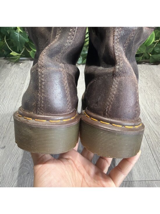 Dr. Martens 8340 England Boots Crazy Horse Brown Lace Up Combat Women Sz 9 US main image 13